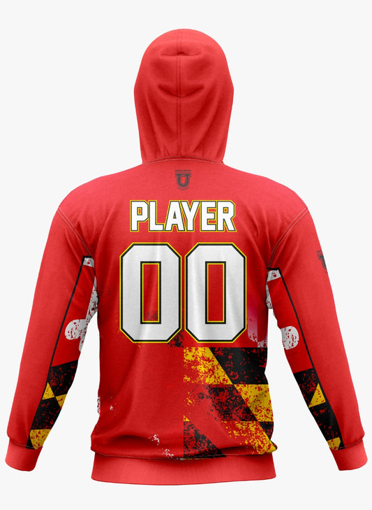UU MD Integrity Performance Hoodie ~ Red Flag Distressed