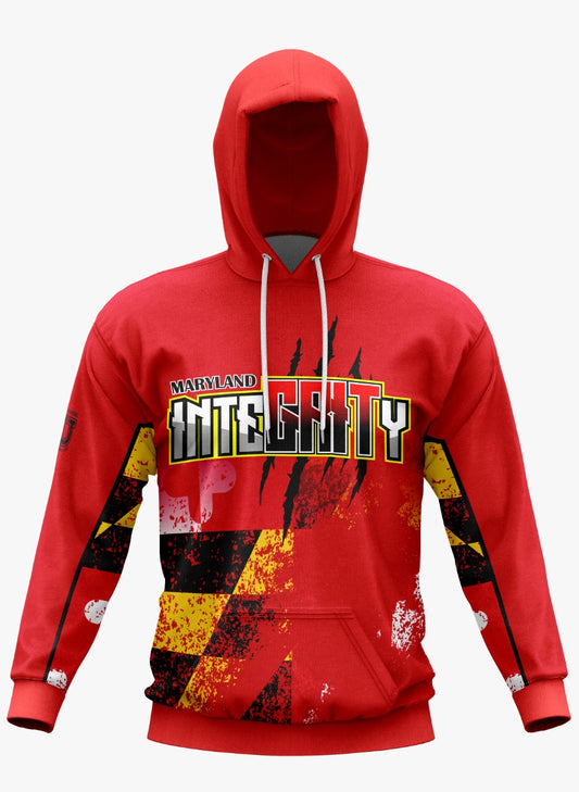 UU MD Integrity Performance Hoodie ~ Red Flag Distressed