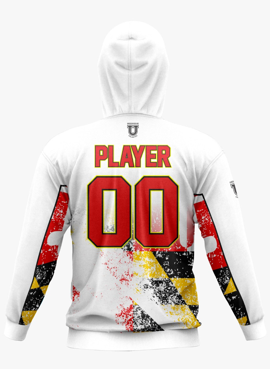UU MD Integrity Performance Hoodie ~ White Distressed