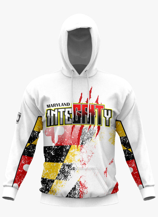 UU MD Integrity Performance Hoodie ~ White Distressed