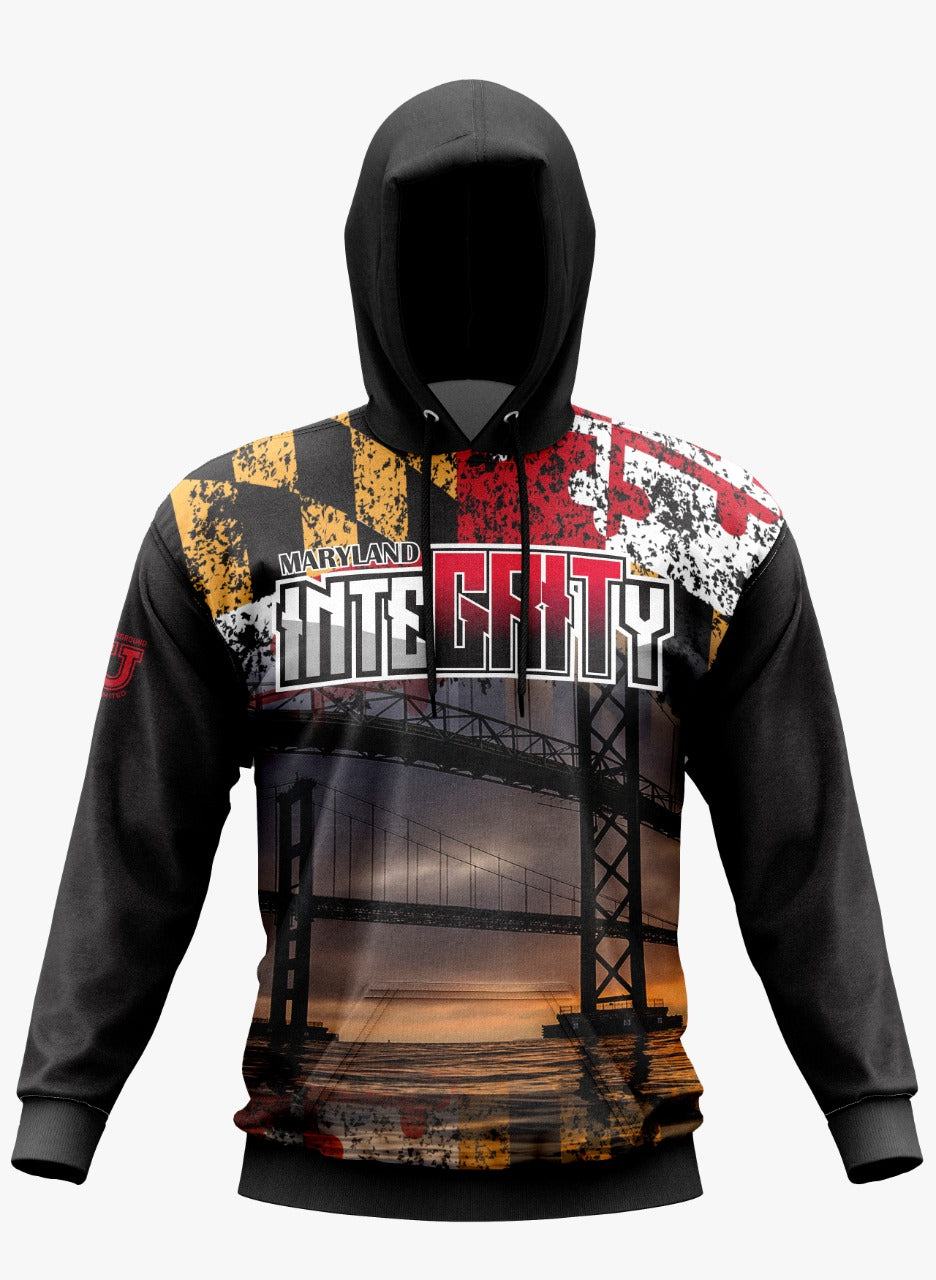UU MD Integrity Performance Hoodie ~ Bay Bridge MD Flag Fade