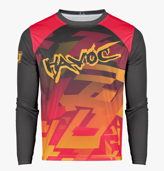 Havoc Pro Performance Sun Long Sleeve ~ Geometric Pattern Fade