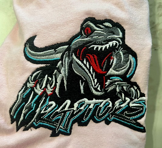 Raptors Zip It Clinch Bag ~ Graphite and Black