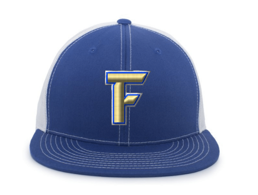 Eastern Shore Force Logo Embroidered Hat ~ Royal blue/White (Flat Brim)