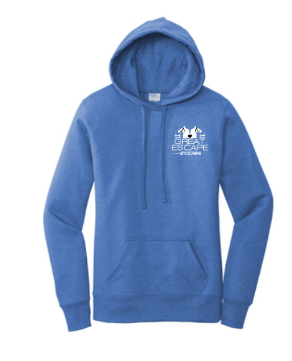 Great Escape Embroidered Core Fleece Pullover Hooded Sweatshirt ~ Women's