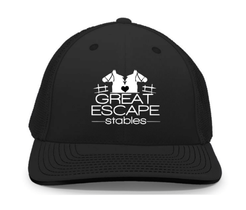 Great Escape Logo Embroidered Hat ~ All Black
