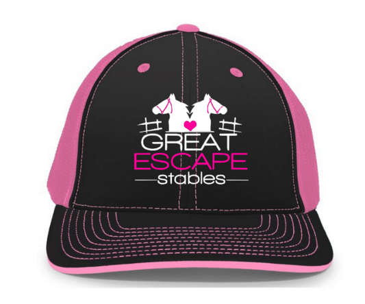 Great Escape Logo Embroidered Hat ~ Black/Pink