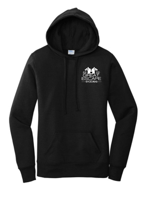 Great Escape Embroidered Core Fleece Pullover Hooded Sweatshirt ~ Women's