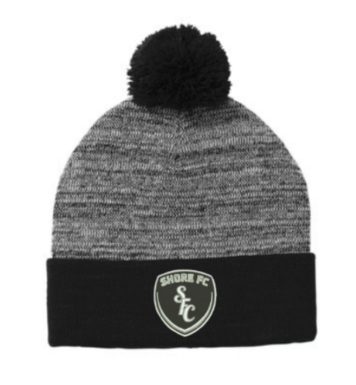 Shore FC Heather Grey Pom Beanie