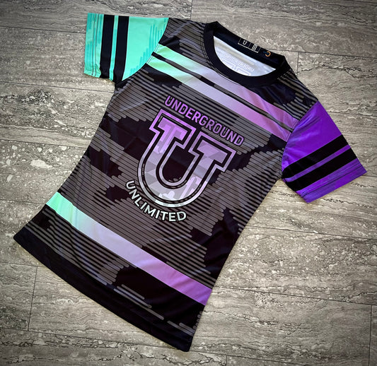 Women’s Underground Performance Dri Tech Short Sleeve Shirt ~ Black Digital Flo