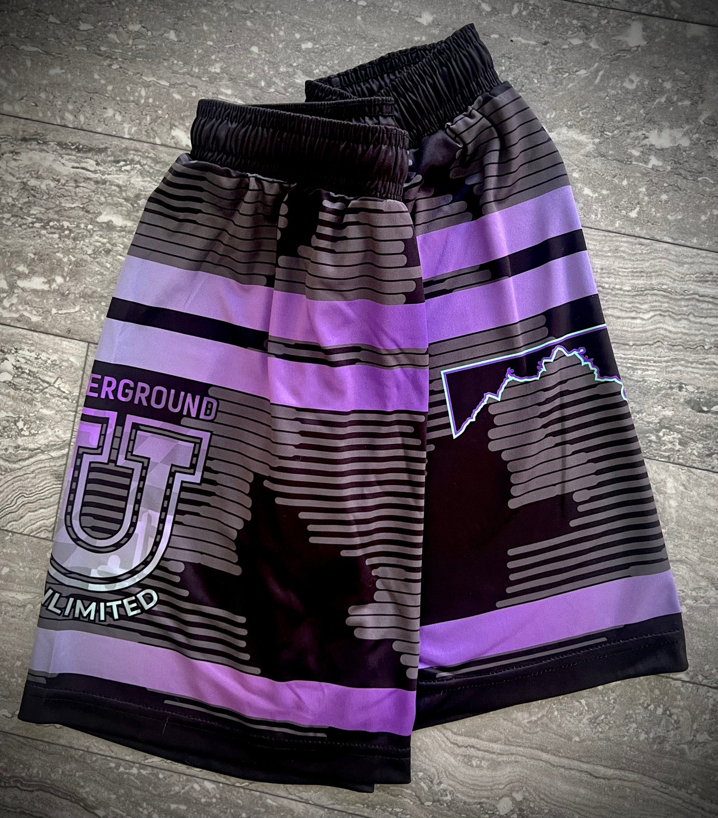 Men’s Underground Dri Tech Stretch Training Shorts ~ Black Digital Flo