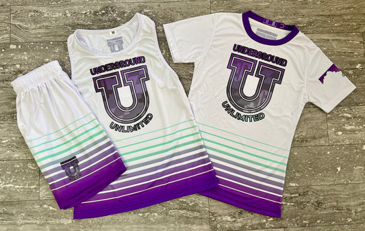 Women’s Underground Performance Dri Tech Short Sleeve Shirt ~ White Striped Flo