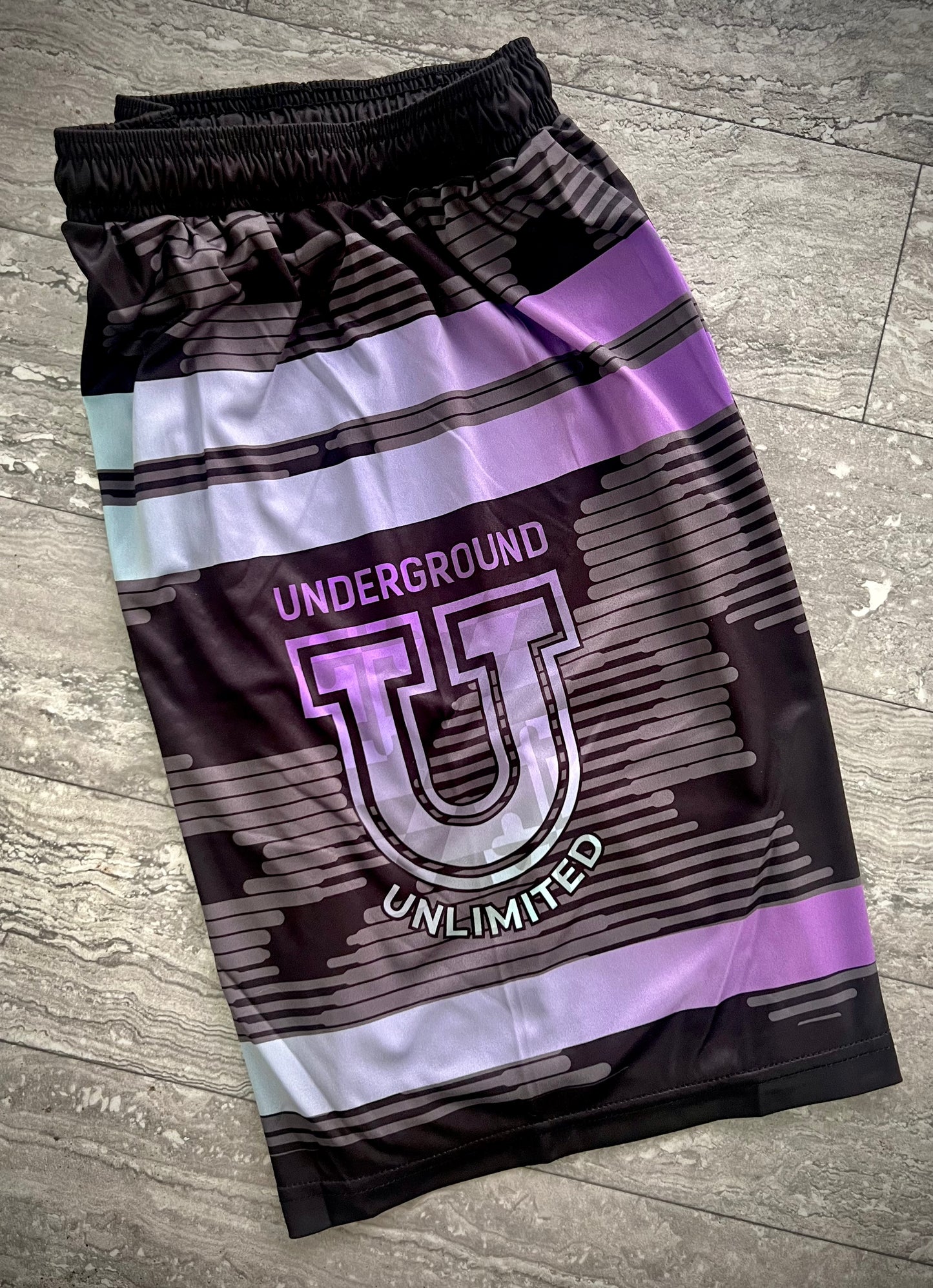 Men’s Underground Dri Tech Stretch Training Shorts ~ Black Digital Flo
