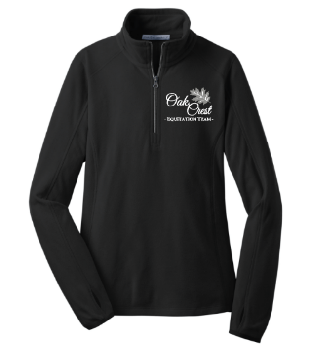Oak Crest Ladies Microfleece 1/2 Zip Pullover ~ Black