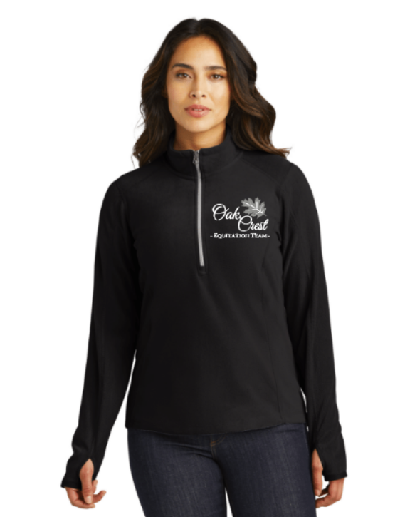 Oak Crest Ladies Microfleece 1/2 Zip Pullover ~ Black