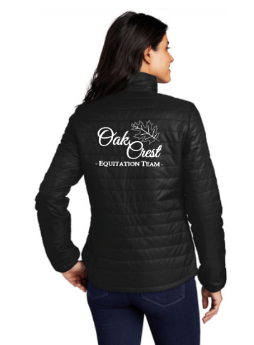 Oak Crest Ladies Packable Puffy Jacket ~ Black