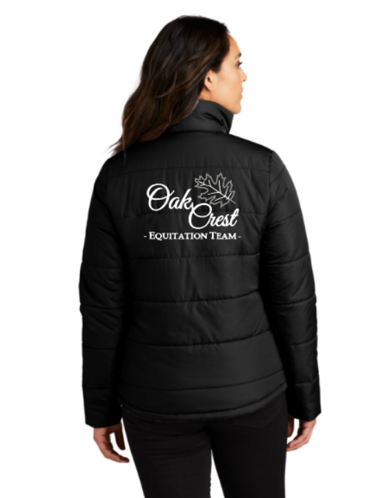Oak Crest Ladies Puffer Jacket ~ Black