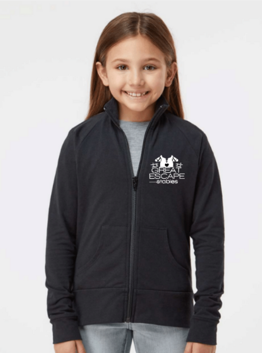 Great Escape Embroidered Boxercraft Girls' Practice Jacket ~ Black