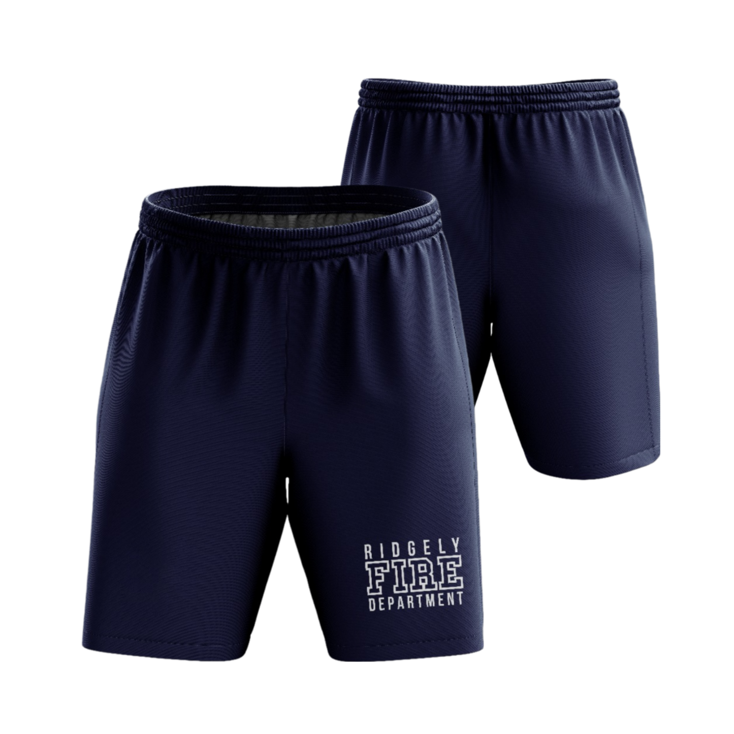 RVFD Dri Tech Stretch Training Shorts ~ Standard Blues {White Logo}