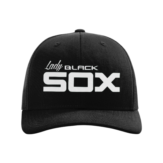 Lady Black Sox Embroidered Hat ~ Black {Multiple Styles}