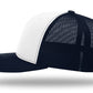 The Kent School Embroidered Hat ~ White and Navy Mesh ~ Osprey