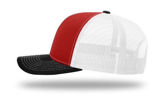Smokin Fatties "Bull Logo" Embroidered Hat ~ Red/Black/White