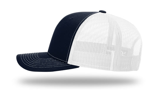 The Kent School Embroidered Hat ~ Navy and White Mesh ~ Osprey