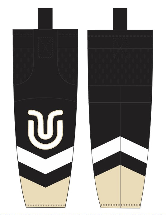 Underground Ice Hockey Socks - Black Tan/White