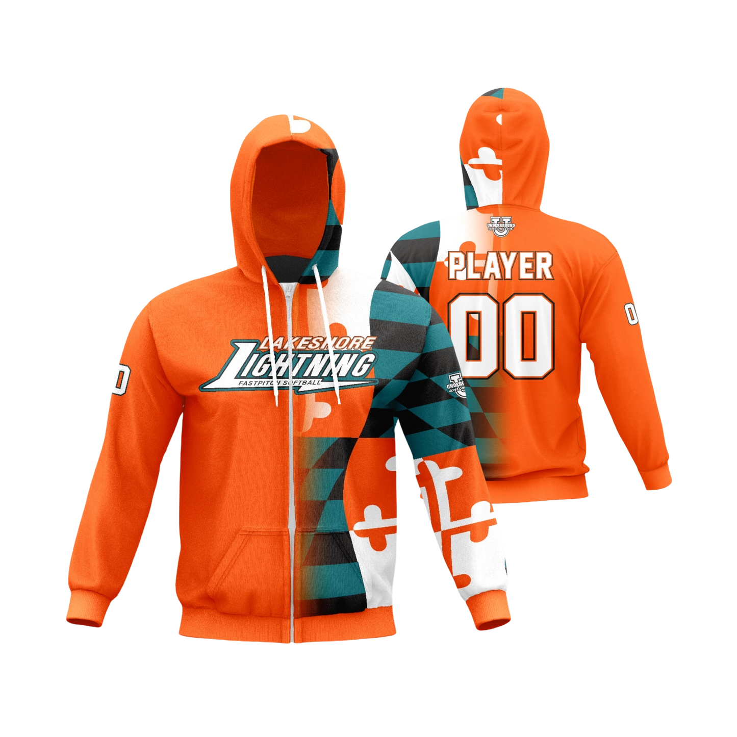 Lakeshore Performance Full-Zip Hoodie ~ Jersey Replica 2026 {Orange Flag Fade}