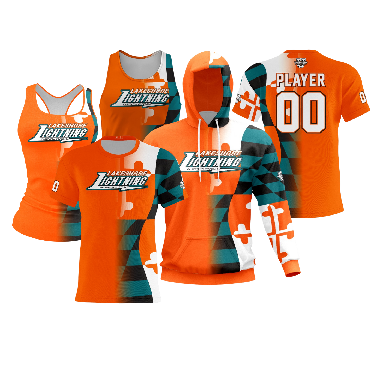 Lakeshore Performance Dri Tech Apparel ~ Jersey Replica 2026 {Orange Flag Fade}