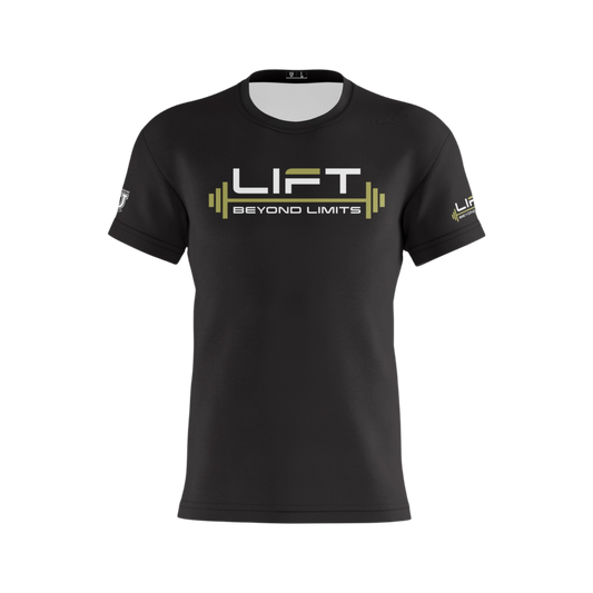 Lift Beyond Limits Performance Dri Tech Shirt ~ Solid Black