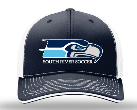 Seahawks Soccer Logo Embroidered Patch Hat ~ Navy/White