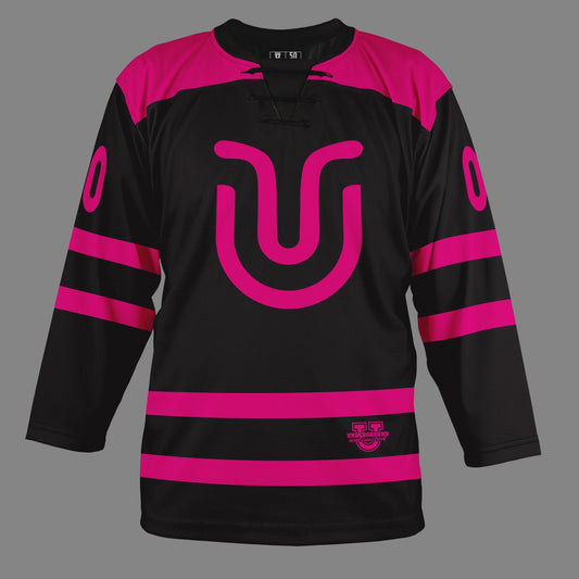 Underground Ice Hockey Game Day Jersey - Black High Flo Pink
