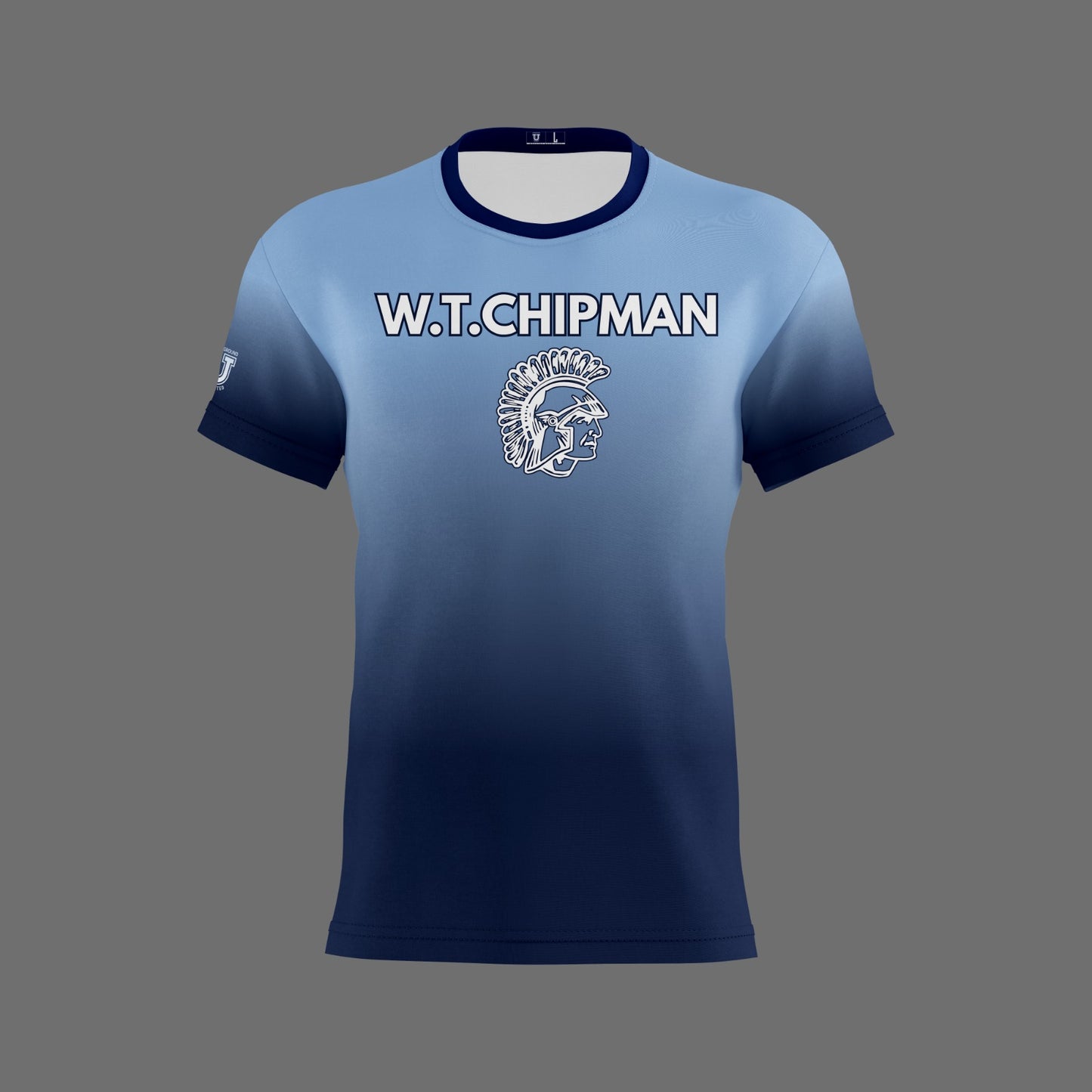 W.T. Chipman Dri Tech Shirt ~ Columbia Ombre "Home of the Spartans"