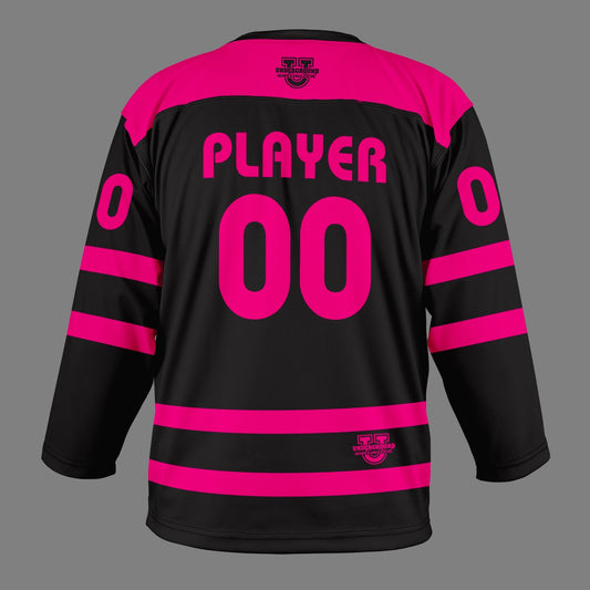 Underground Ice Hockey Game Day Jersey - Black High Flo Pink