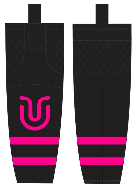 Underground Ice Hockey Socks - Black High Flow Pink
