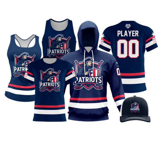 Patriots Ice Hockey Performance Dri Tech Design ~ Jersey Replica {Navy}
