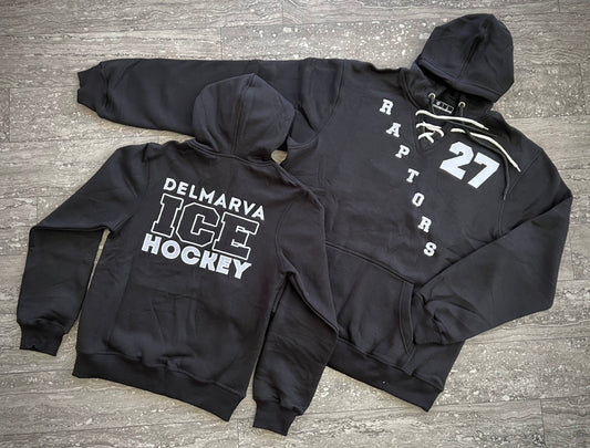 Delmarva Ice Hockey Embroidered Cotton Hoodie