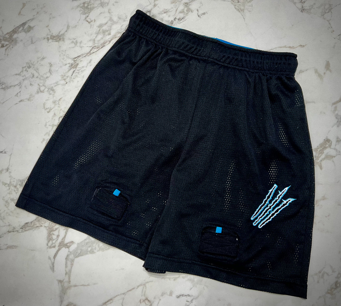 Delmarva Raptors Rink Textured Mesh Shorts - Hockey Sock Velcro Attachment