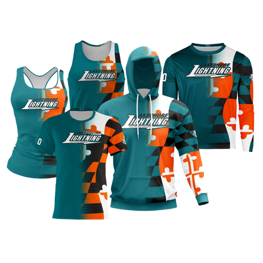 Lakeshore Performance Dri Tech Apparel ~ Jersey Replica 2025 {Teal Flag Fade}