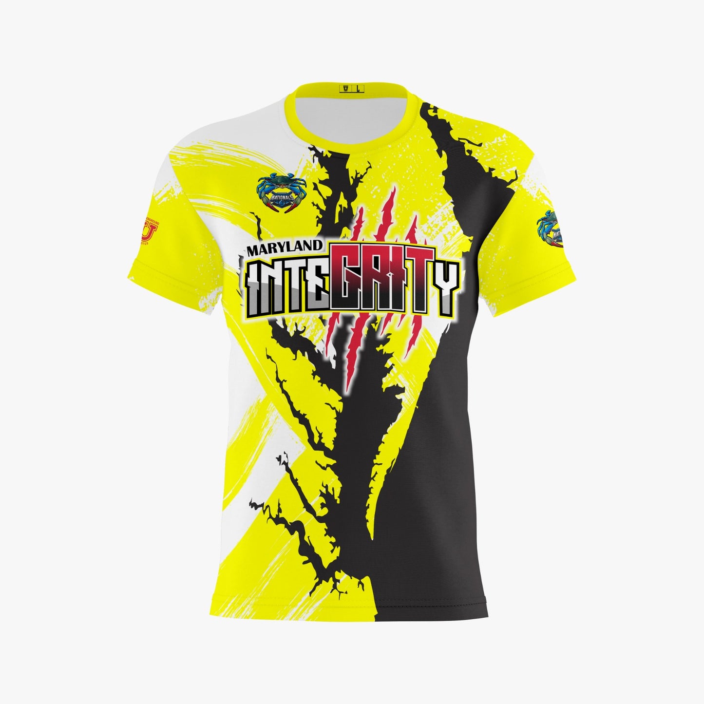 UU MD Integrity Performance Dri Tech Shirt ~ Nationals 2023 Yellow Maryland Outline