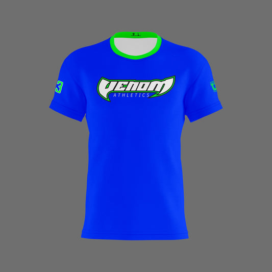 Venom Athletics Dri Tech T-Shirt ~ Bright Blue