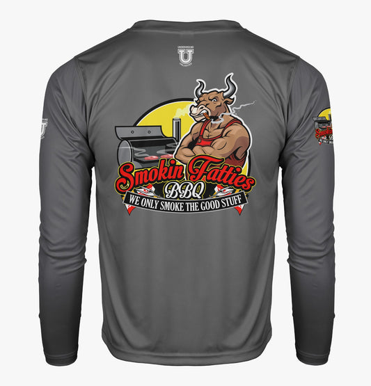 Smokin Fatties Pro Performance Sun Long Sleeve ~ Solid Grey