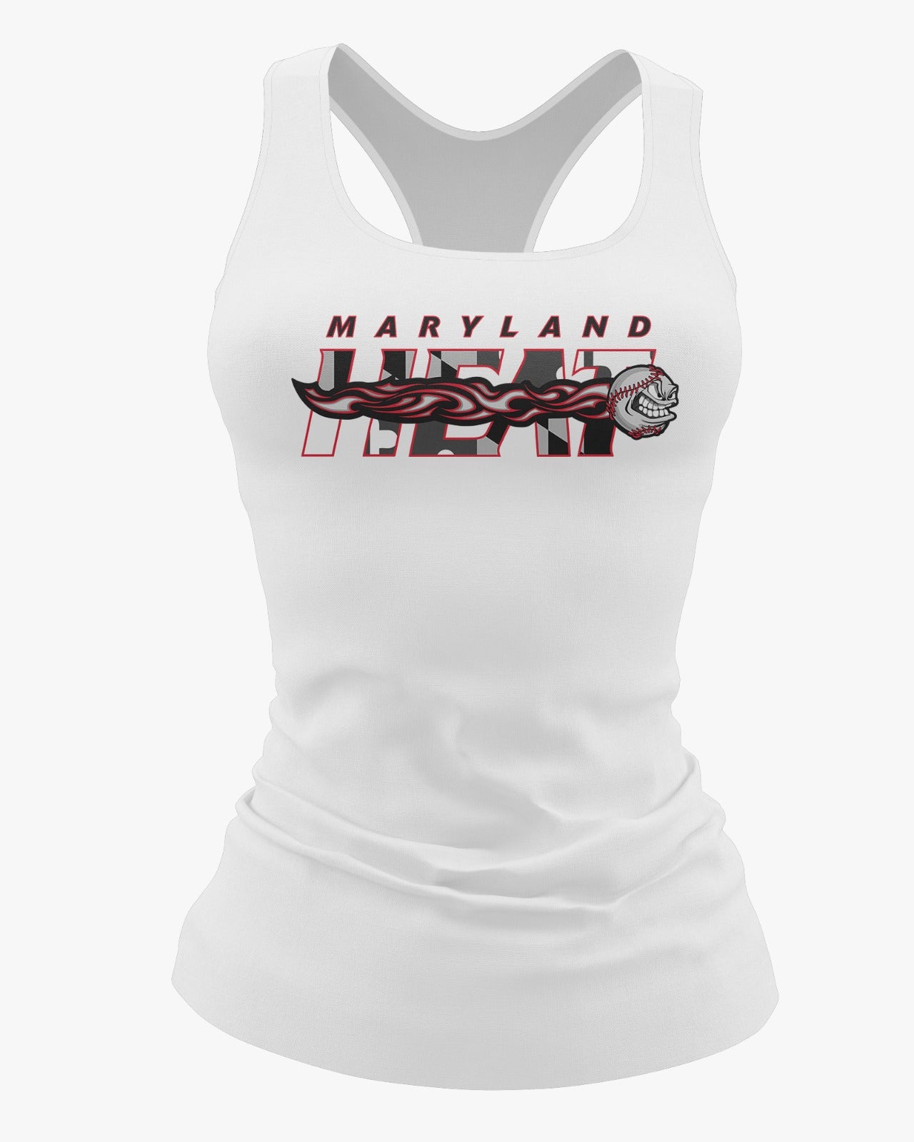 Maryland Heat Dri Tech Women's Razorback ~ White USA Flag