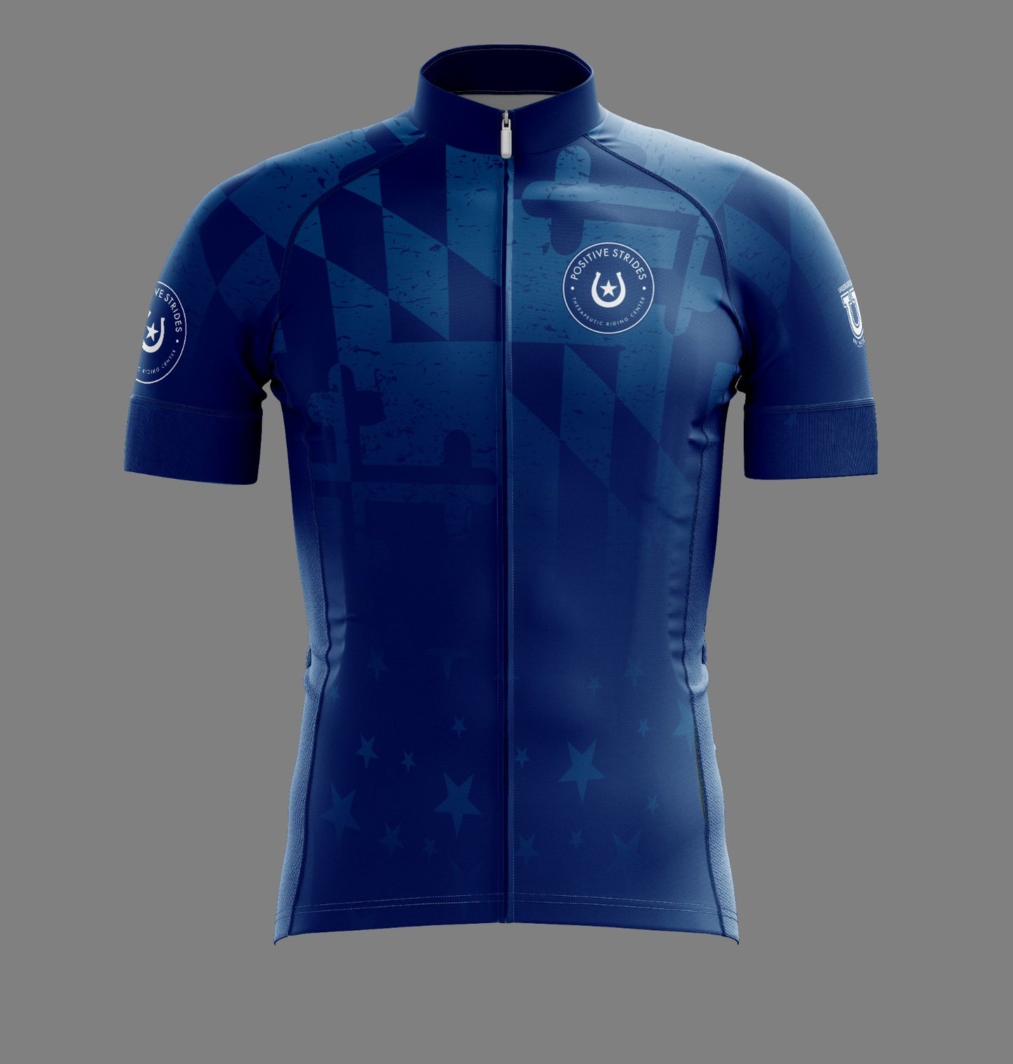 Positive Strides "Spring Classic" Performance Cycling Jersey ~ Navy Maryland Fade