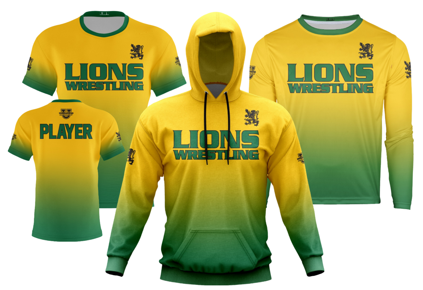 Queen Anne's High Wrestling Performance Dri Tech Apparel ~ Ombre Fade