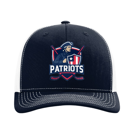 Patriots Ice Hockey Embroidered Hat ~ Navy