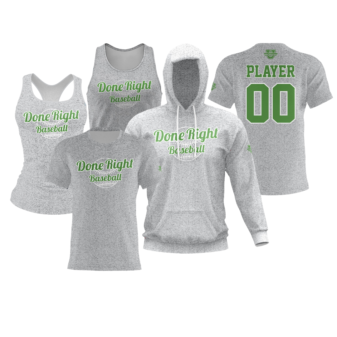 Naamans Little League Performance Apparel ~ Heathered Grey <Dri Tech OR Cotton>