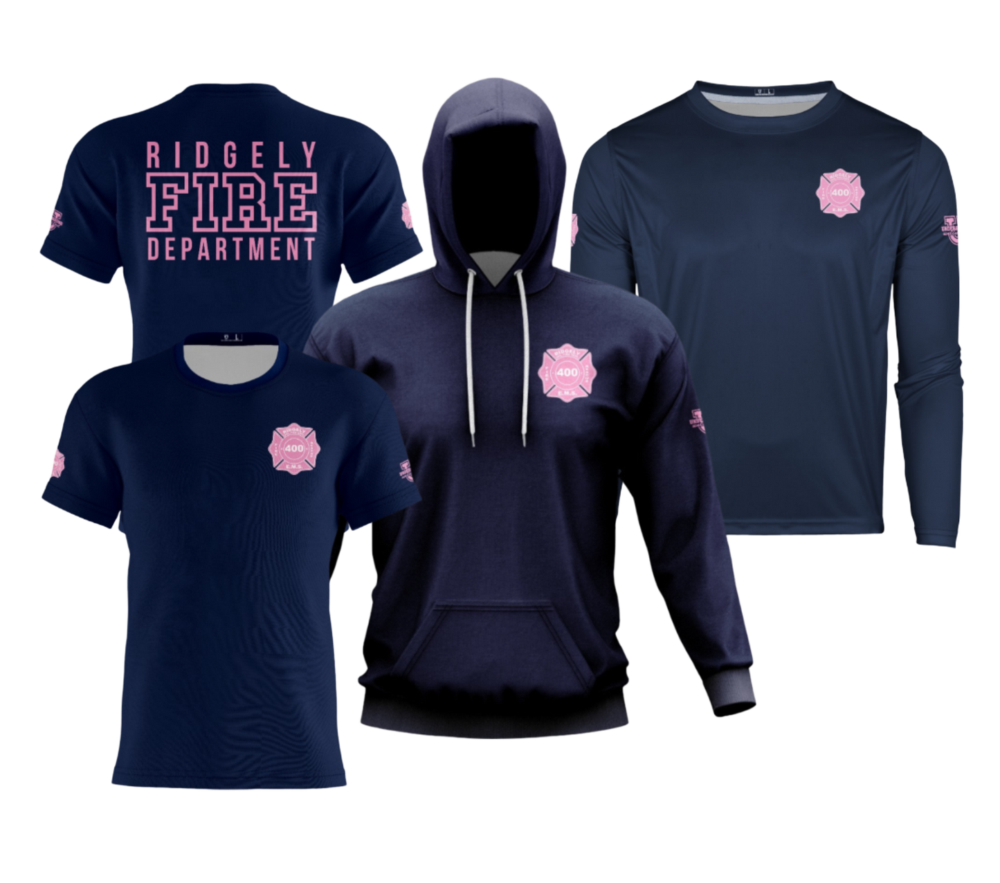RVFD Dri Tech Apparel ~ Standard Blues {BCA Pink}