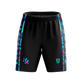 Team Autism Dri Tech Stretch Training Shorts {Black Flo Puzzle}